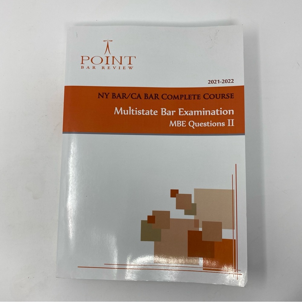 NY BAR/CA BAR COMPLETE COURSE Multistate Bar Examination MBE Questions Il